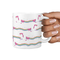 Unicorn Pattern Print 360 White Mug - Deruj.com