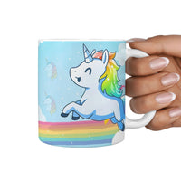 Flying Unicorn Print 360 White Mug - Deruj.com