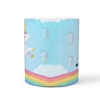 Flying Unicorn Print 360 White Mug - Deruj.com