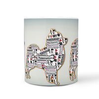 Pomeranian Dog Love Print 360 Mug - Deruj.com