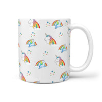 Cute Unicorn Pattern Print 360 White Mug - Deruj.com