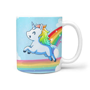 Rainbow Unicorn Print 360 White Mug - Deruj.com