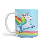 Rainbow Unicorn Print 360 White Mug - Deruj.com