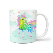 Cute Rainbow Unicorn Print 360 White Mug - Deruj.com