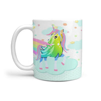 Cute Rainbow Unicorn Print 360 White Mug - Deruj.com