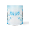 Unicorn blue Floral Print 360 White Mug - Deruj.com