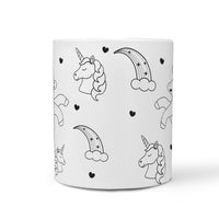 Unicorn Clip art Print 360 White Mug - Deruj.com