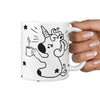 Cute Unicorn Drinking Coffee Print 360 White Mug - Deruj.com