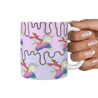 Happy Unicorn Print 360 White Mug - Deruj.com