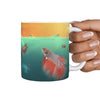 Siamese fighting Fish (Betta Fish) Print 360 White Mug - Deruj.com