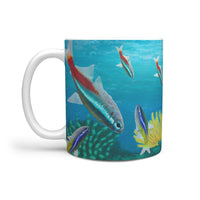 Glow Light Tetra Fish Print 360 White Mug - Deruj.com