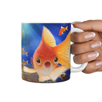 Goldfish Print 360 White Mug - Deruj.com