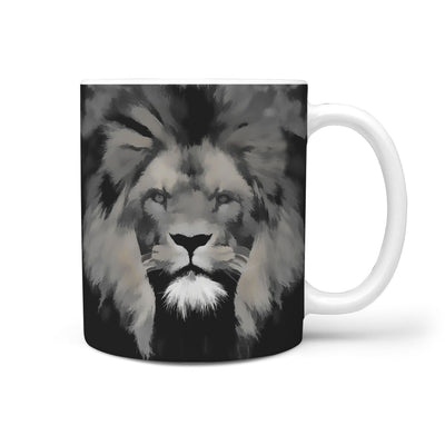 Lion Grey Art Print 360 Mug - Deruj.com