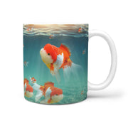 Cute Oranda Fish Print 360 White Mug - Deruj.com