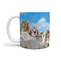 Lovely Norwegian Forest Cat On Mount Rushmore Print 360 Mug - Deruj.com