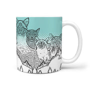 Burmese Cat Mount Rushmore Print 360 White Mug - Deruj.com