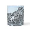 Pug Dog Mount Rushmore Print 360 White Mug - Deruj.com