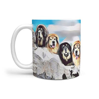 Tibetan Mastiff Dog Mount Rushmore Print 360 White Mug - Deruj.com