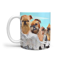 Brussels Griffon Dog Mount Rushmore Print 360 White Mug - Deruj.com