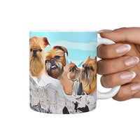 Brussels Griffon Dog Mount Rushmore Print 360 White Mug - Deruj.com