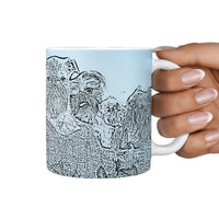 Brussels Griffon Mount Rushmore Print 360 White Mug - Deruj.com