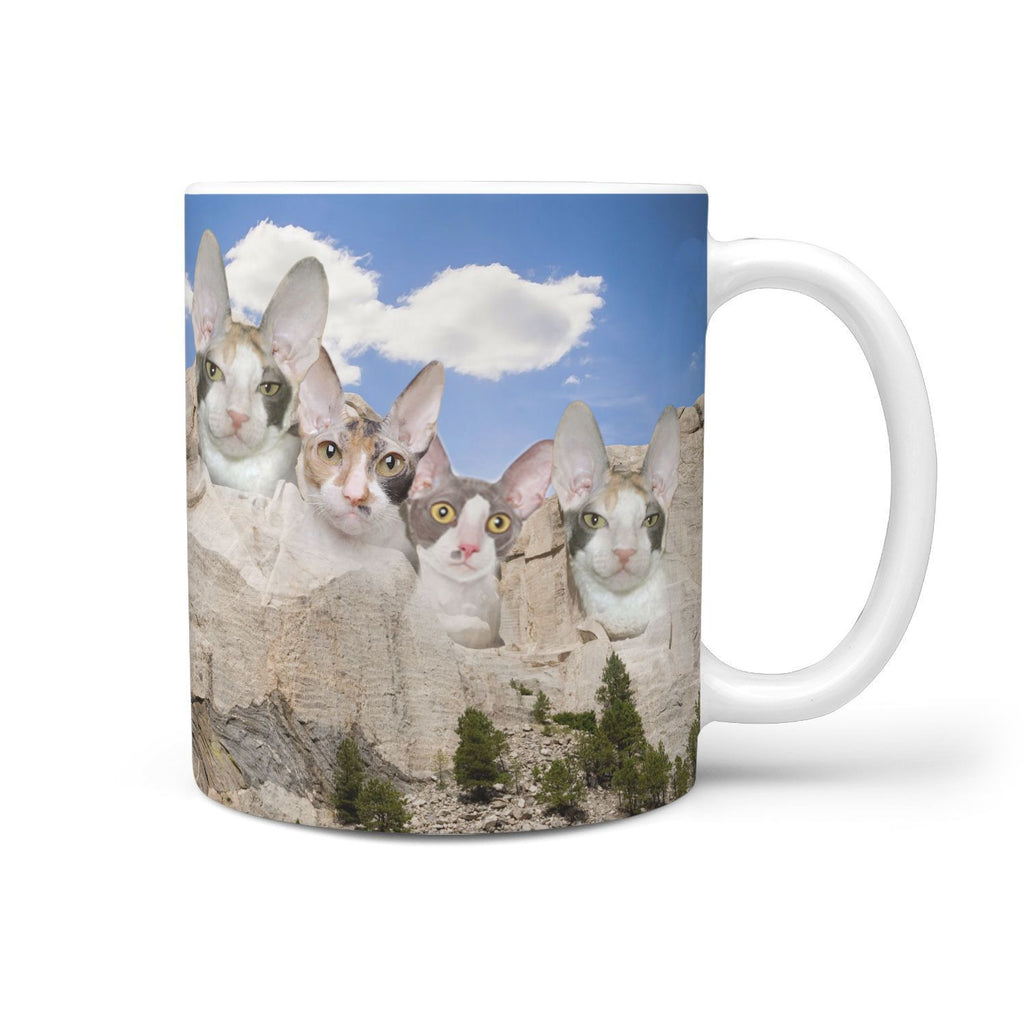 Cute Cornish Rex Mount Rushmore Print 360 White Mug - Deruj.com