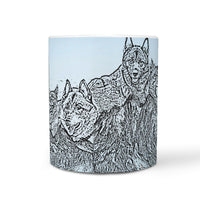 Amazing Norwegian Elkhound Mount Rushmore Print 360 White Mug - Deruj.com