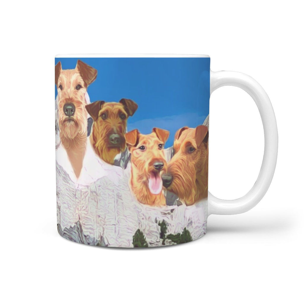 Irish Terrier Mount Rushmore Print 360 White Mug - Deruj.com