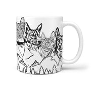 Basenji Dog Mount Rushmore Print 360 White Mug - Deruj.com