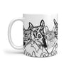 Basenji Dog Mount Rushmore Print 360 White Mug - Deruj.com