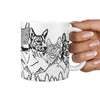 Basenji Dog Mount Rushmore Print 360 White Mug - Deruj.com