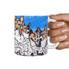 Amazing Basenji Dog Mount Rushmore Print 360 White Mug - Deruj.com