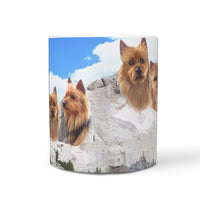 Australian Terrier Mount Rushmore Print 360 White Mug - Deruj.com