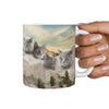 Chartreux Cat Mount Rushmore Print 360 White Mug - Deruj.com