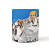 Borzoi Dog Mount Rushmore Print 360 White Mug - Deruj.com