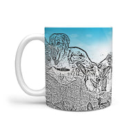 Borzoi Dog Mount Rushmore Art Print 360 White Mug - Deruj.com