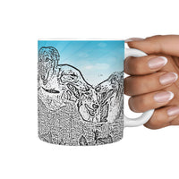 Borzoi Dog Mount Rushmore Art Print 360 White Mug - Deruj.com