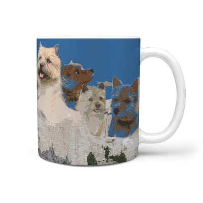 Norwich Terrier Mount Rushmore Print 360 White Mug - Deruj.com