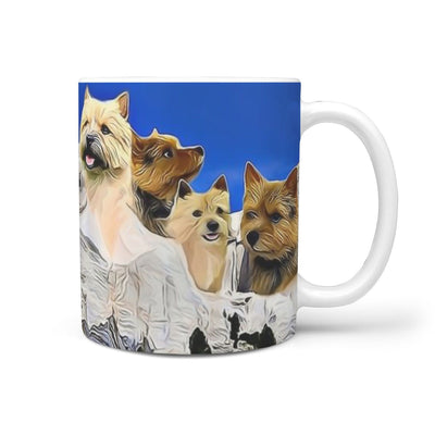Cute Norwich Terrier Mount Rushmore Print 360 White Mug - Deruj.com