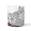 Akita Dog Mount Rushmore Art Print 360 White Mug - Deruj.com