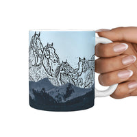 American Paint Horse Mount Rushmore Print 360 White Mug - Deruj.com