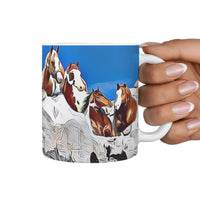 Amazing American Paint Horse Mount Rushmore Print 360 White Mug - Deruj.com