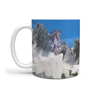 Friesian horse Mount Rushmore Print 360 White Mug - Deruj.com