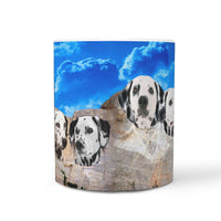 Limited Edition-Dalmatian Dog On Mount Rushmore Print 360 Mug - Deruj.com