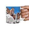 Clydesdale Horse Mount Rushmore Print 360 White Mug - Deruj.com