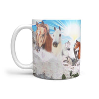 Arabian Horse Mount Rushmore Print 360 White Mug - Deruj.com