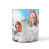 Arabian Horse Mount Rushmore Print 360 White Mug - Deruj.com