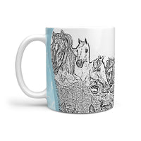 Arabian Horse Mount Rushmore Art Print 360 White Mug - Deruj.com