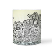 Jersey Cattle (Cow) Mount Rushmore Art Print 360 White Mug - Deruj.com