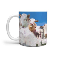 Hereford Cattle (Cow) Mount Rushmore Print 360 White Mug - Deruj.com